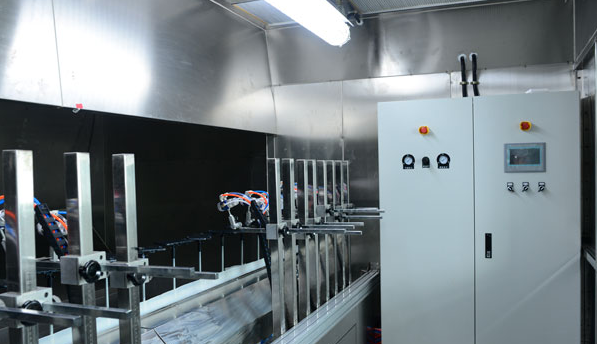 環保型無氣靜電旋杯玻璃瓶噴涂線