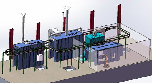 金屬噴粉涂裝生產線